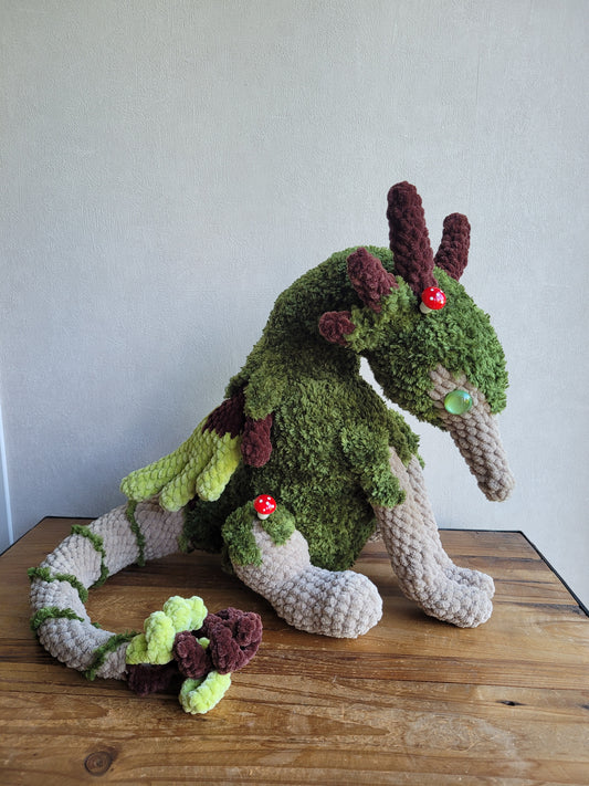 peluche dragon fait main