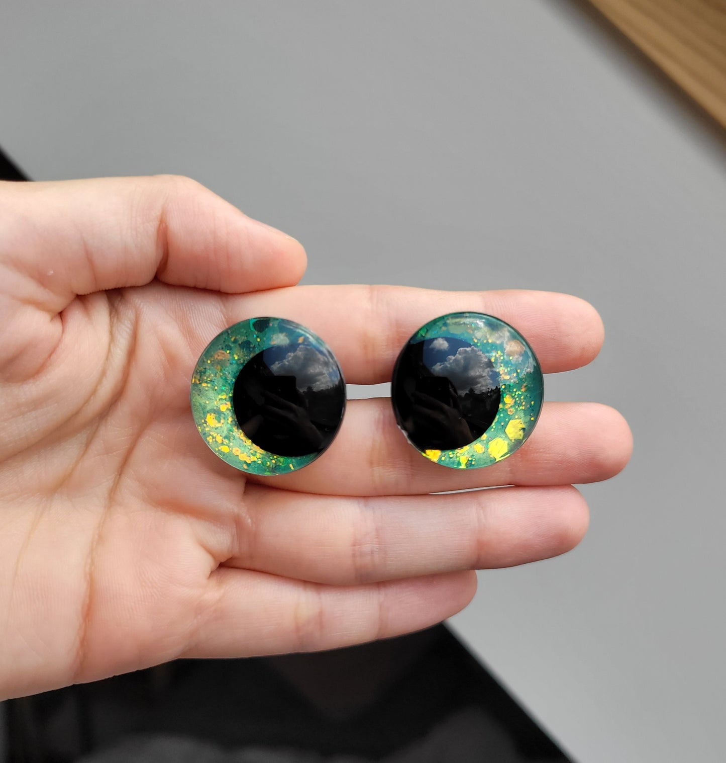 Yeux de sécurité - 25mm - Green Lagoon