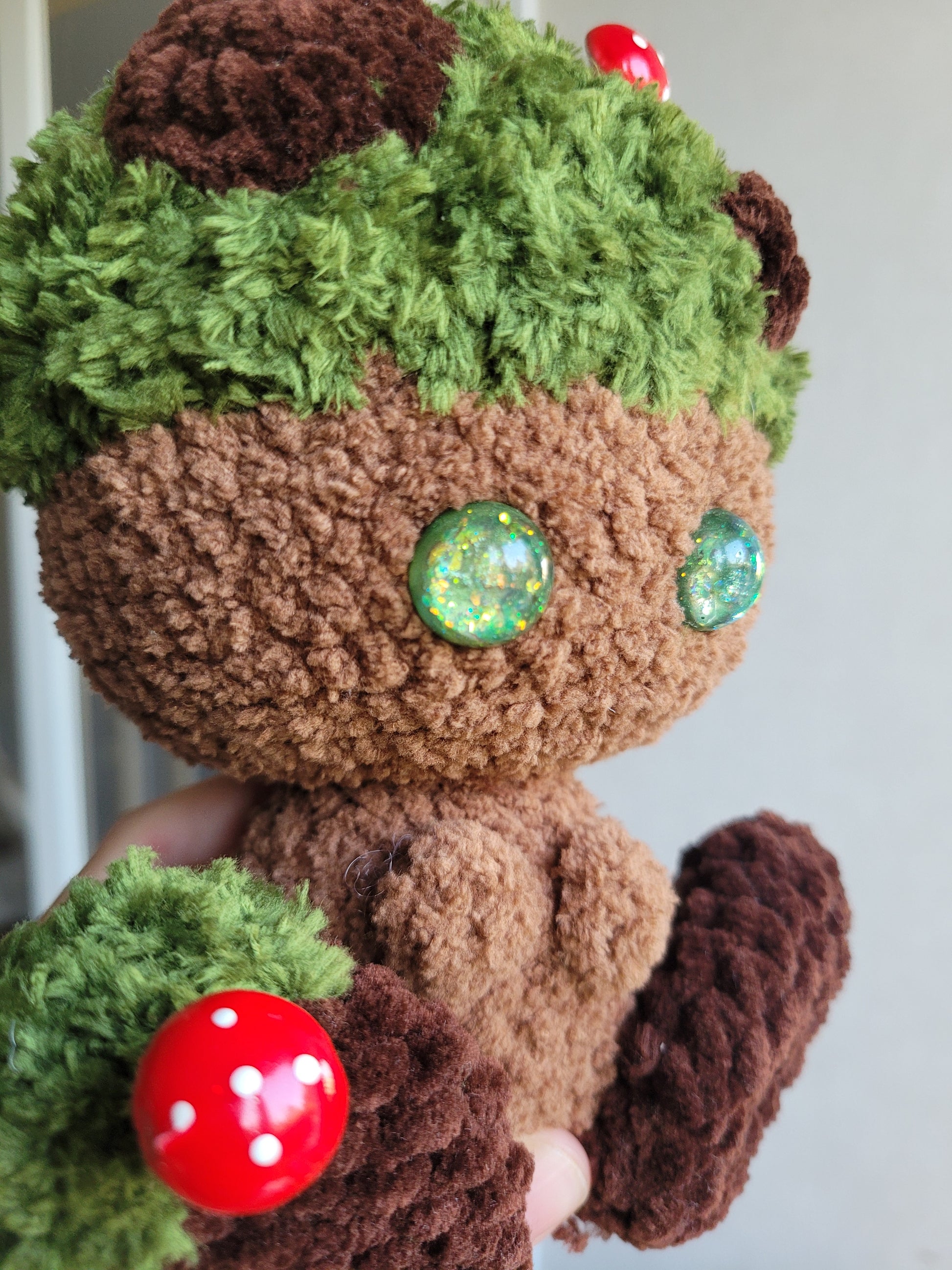 Peluche fait main champignon